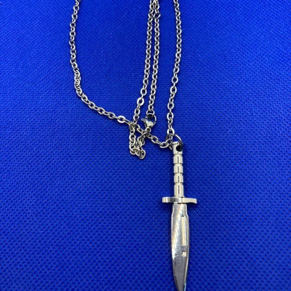 Stainless Steel Dagger Necklace